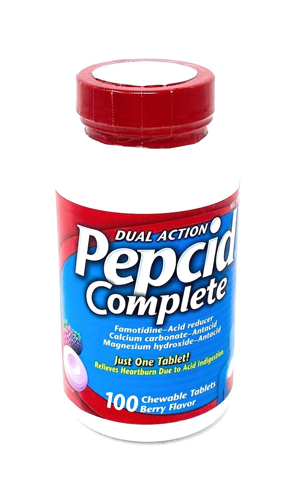 Pepcid Complete Dual Action Chewable Tablets Berry Flavor (100 Count)