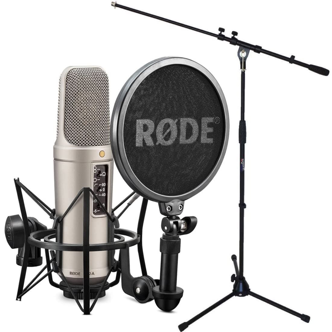 Rode NT2-A XLR Condenser Microphone Set + Keepdrum Boom Microphone Stand