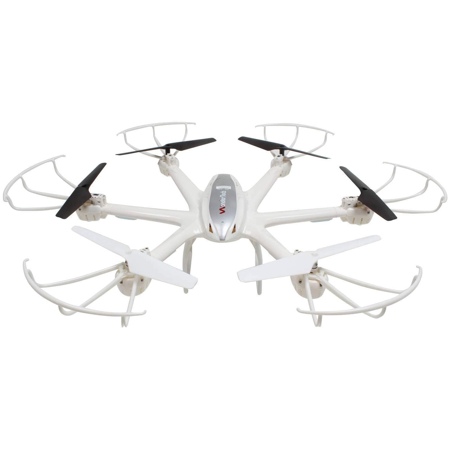 Hexacopter Drone with HD FPV Real Time Live Video Feed Camera, Headless Mode , LED Lights and 6-Axis Liquid Crystal Gyro by WonderTech Zenith, White