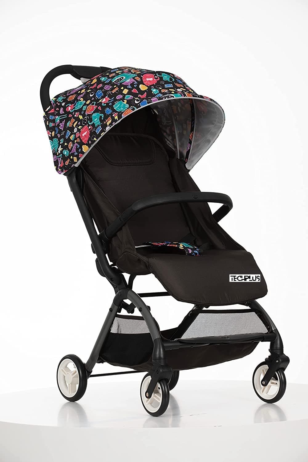 TechPlus - Autofold Baby Stroller – Automatic Easy Folding Portable Baby Trolley – Lightweight Baby Travel Gear – Multi-Reclining Compact Push Chair