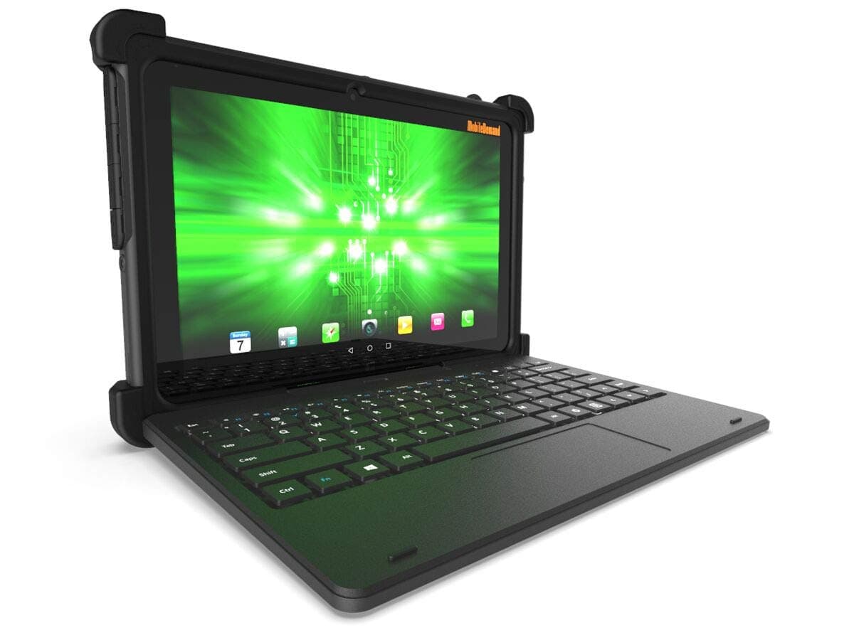 MobileDemand Flex 10A Android 9.0 Pie Rugged Touchscreen Tablet with Keyboard – Ultra Lightweight – 10.1-in Display, GMS Certified, 6000mAH Battery, Quad-Core – Enterprise Mobile Field Work