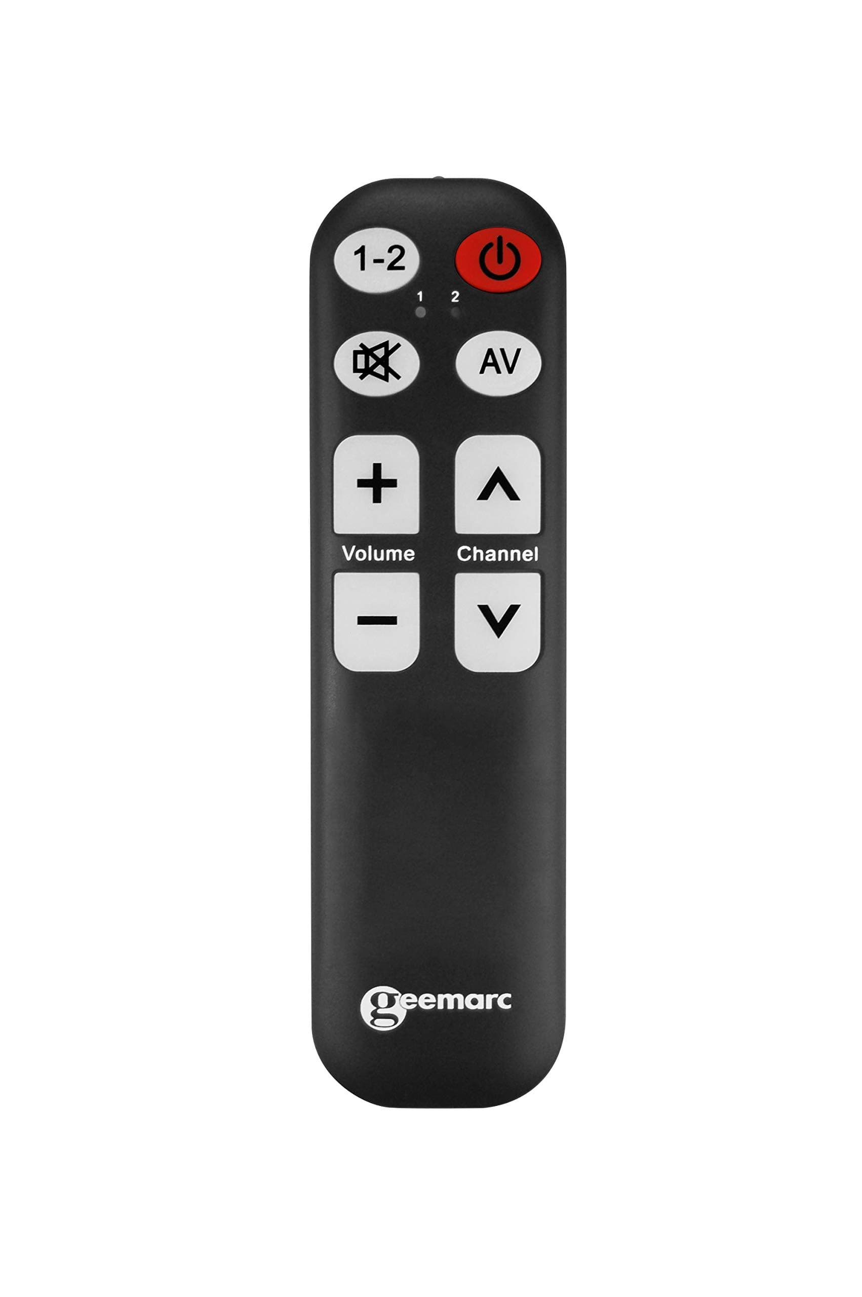 Geemarc TV5 - Easy-to-use Universal Remote Control with 7 Programmable Buttons for the Elderly - Requires Original Remote for Pairing - Works with Infrared