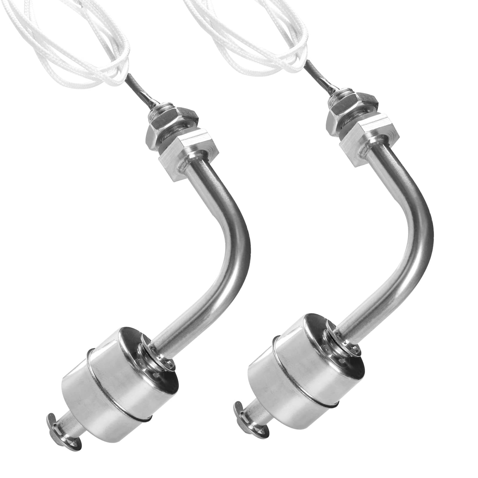 Aopin Water Level Sensor Switch Stainless Steel,Liquid Level Sensor Float Switch, Ball Float Controller for Water Pump Fish Tank Cistern Sump Filter Aquarium Swim Pool Garden Pond Liquid 2 Pcs