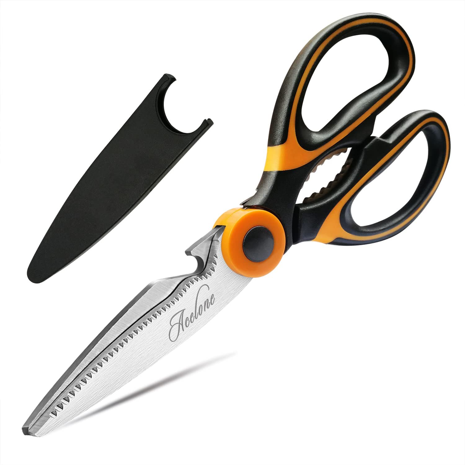 Kitchen Shears,Premium Heavy Duty Shears Ultra Sharp Stainless Steel Multi-function Kitchen Scissors for Chicken/Poultry/Fish/Meat/Vegetables/Herbs/BBQ…