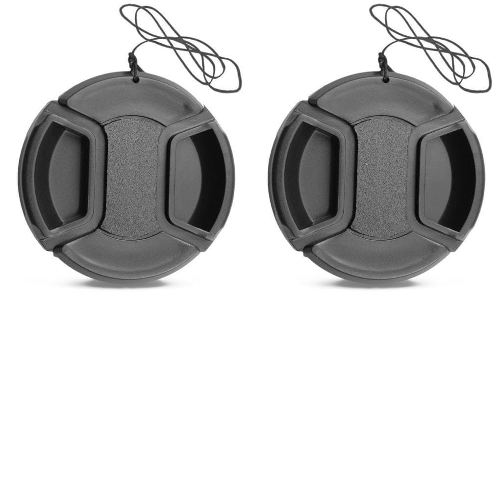 Eggsnow Lens Cap(2- Pack) 58mm Center Pinch Front Camera Lens Cover for Canon Nikon Sony Cameras