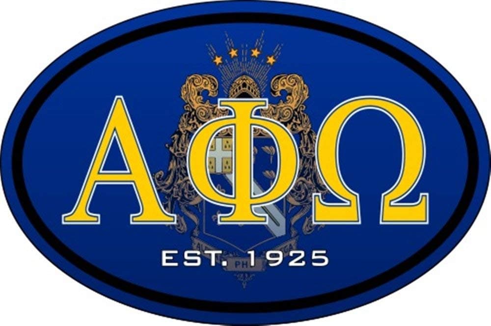 Alpha Phi Omega Color Oval Decal