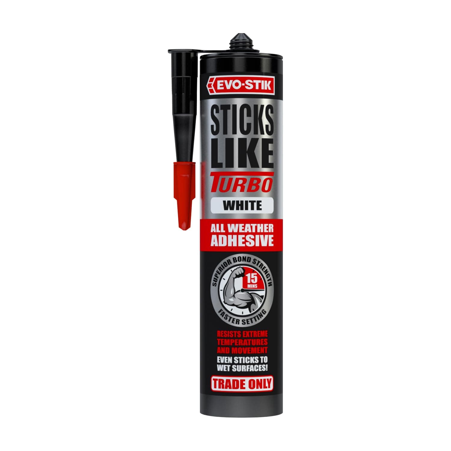 Sticks Like Turbo Adhesive White - 290ml - All Weather - Fast Setting - Extreme Temperature & Movement Resistant