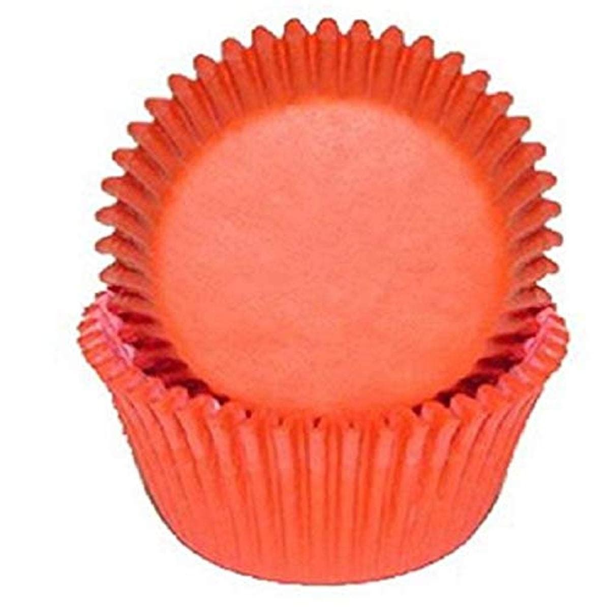 Glassine Solid Sized Baking Cups, Standard, 50-Count, Orange