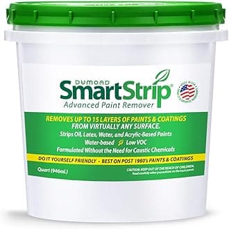Smart Strip Advanced Paint Remover, For Removal of Acrylic, Latex, Oil & Water-Based Coatings, Non-Caustic Formula, Indoor/Outdoor, Contractor & DIY Friendly, 1 Quart