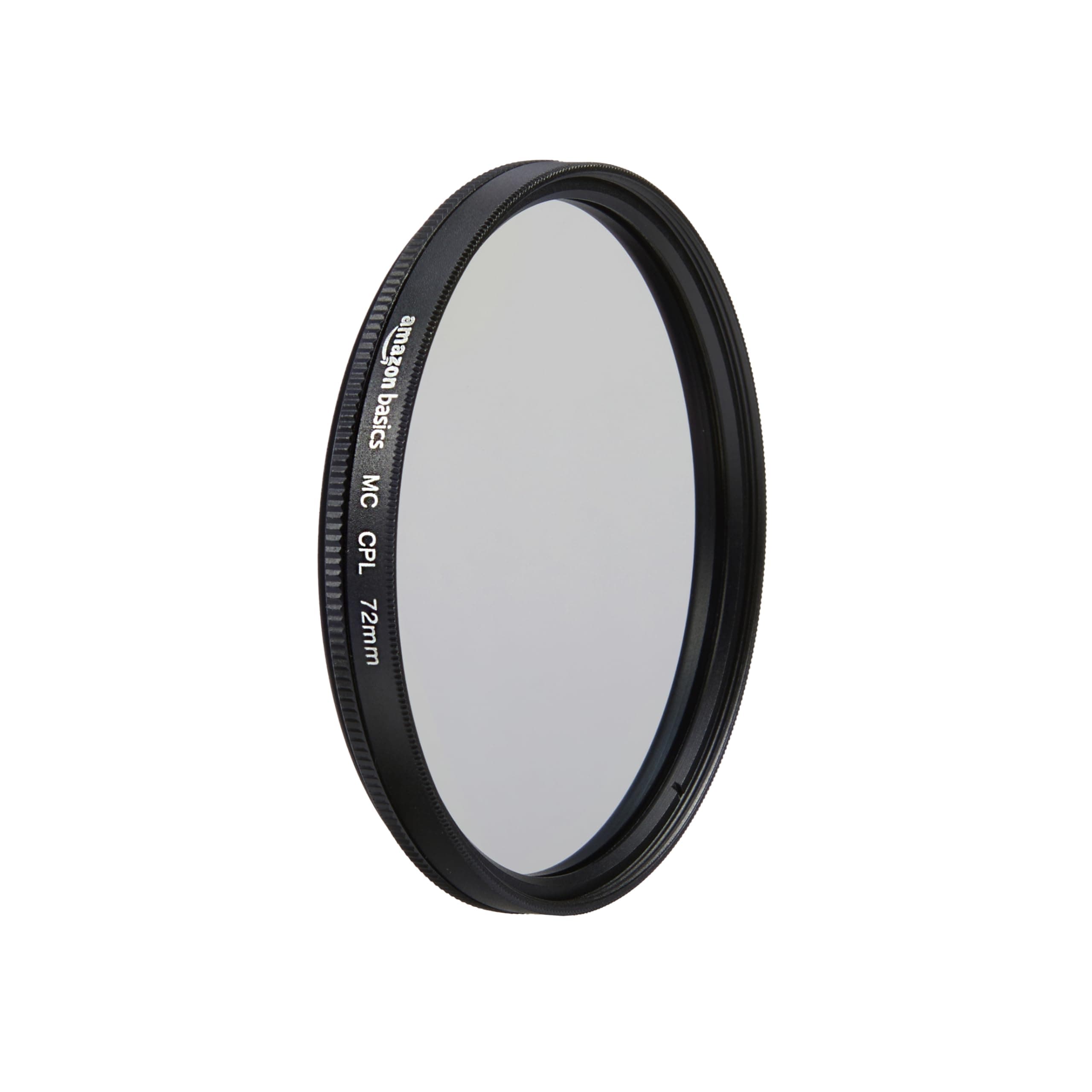 Amazon Basics 72 mm Circular Polarizer Protection Filter for Deeper Colours, Glare and Reflection Reduction, Multi-Coated, Protects from Dust, Dirt and Scratches