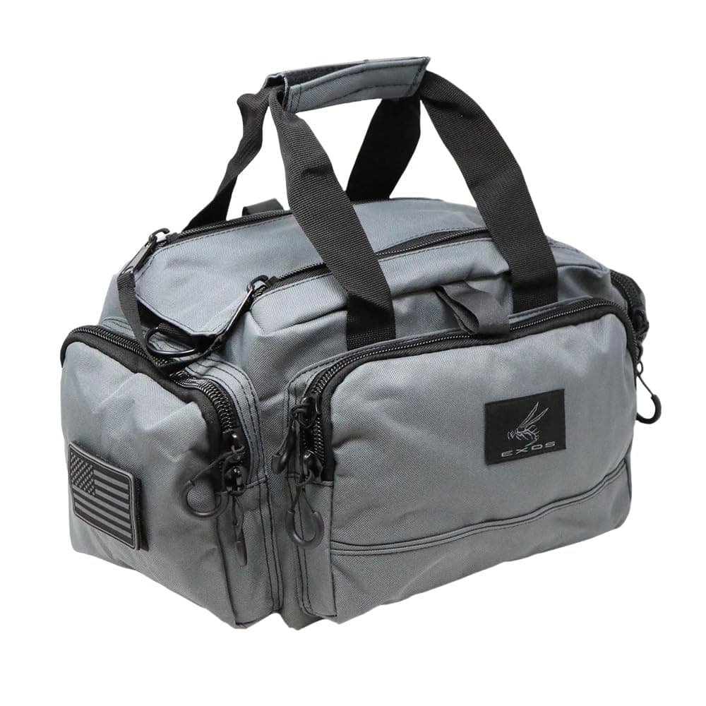 Tactical Range Bag - Medium Size Range Bag for Shooting - Gun Case for Handguns, Ammo Storage, Tactical Backpack, Molle Webbing, Free Subdued USA Patch