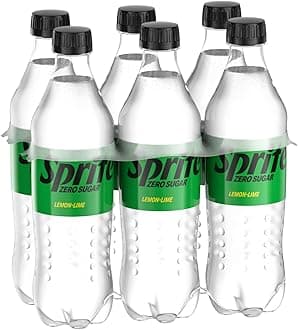Sprite Zero Sugar Lemon Lime Diet Soda Pop Soft Drinks, 16.9 fl oz, 6 Pack