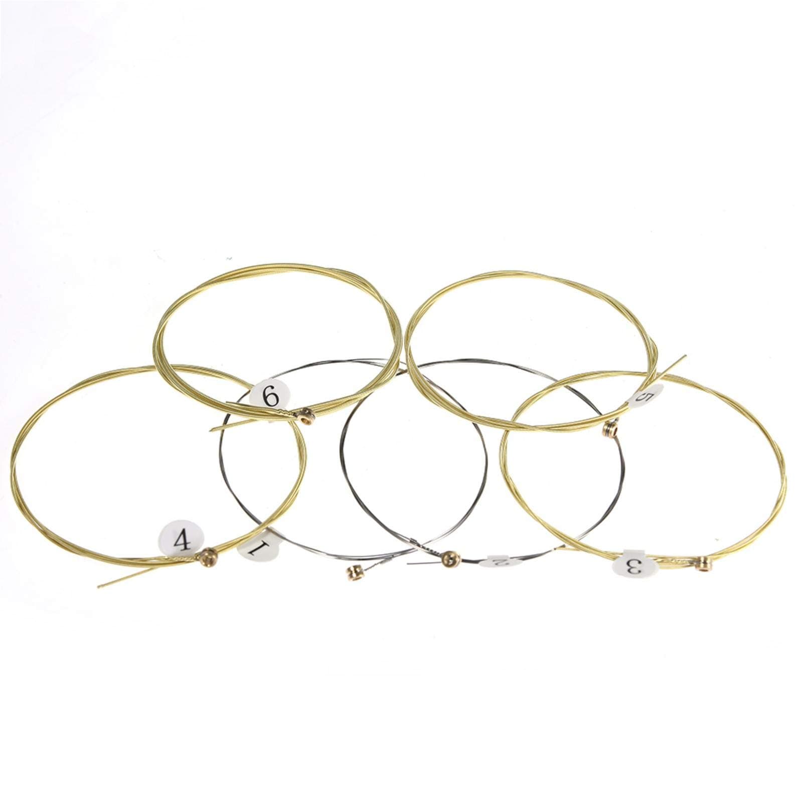 Alwida Acoustic Guitar Strings, 6-Pack, Light Gauge, Brass, Classical Guitar