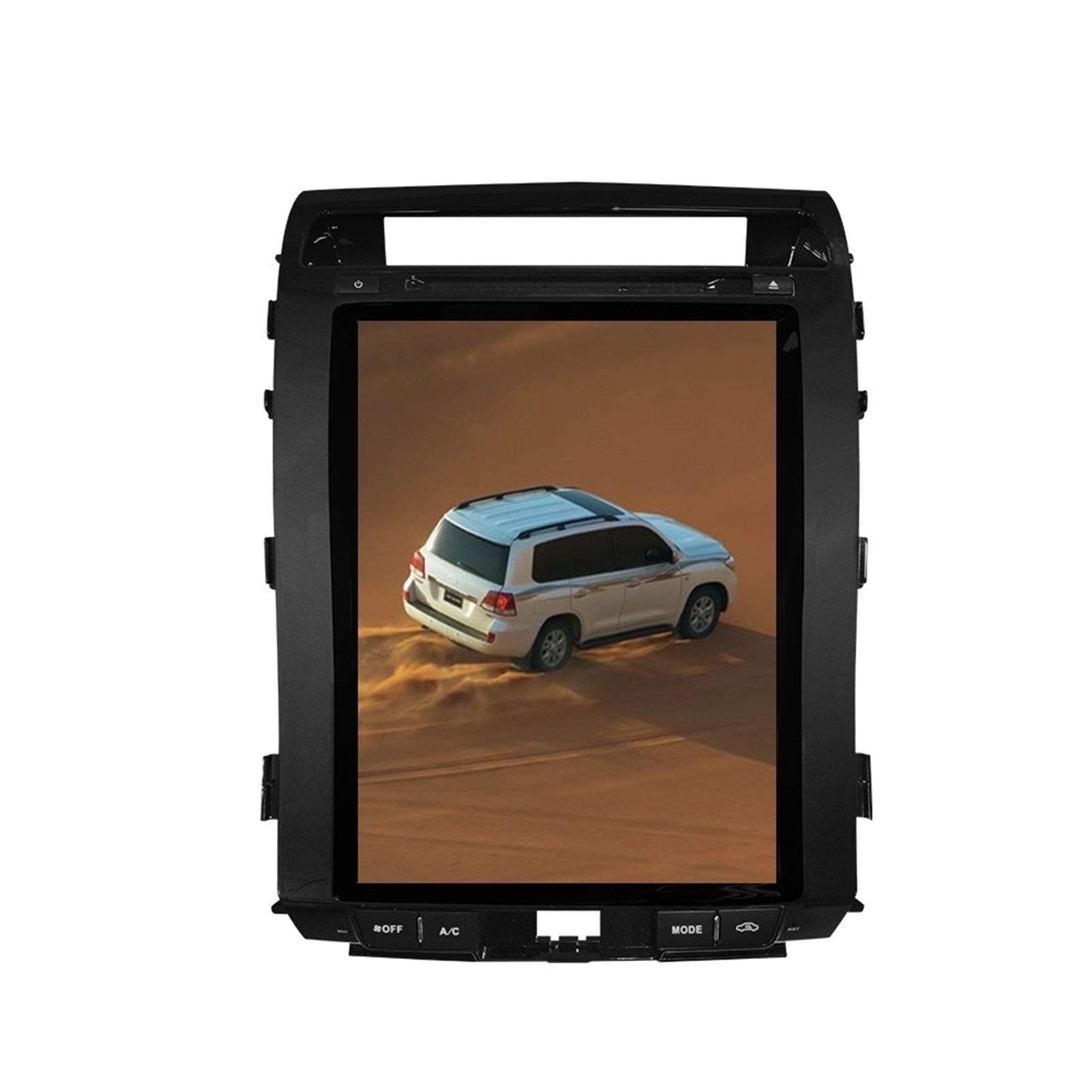 ZUYEJUU Car Audio Vertical Screen Teslastyle Android 9.0 Car GPS Navigation Fit For LAND CRUISER LC200 2008-2015 Car Multimedia Player BT (Color : Android 9.0 PX6 4 64)