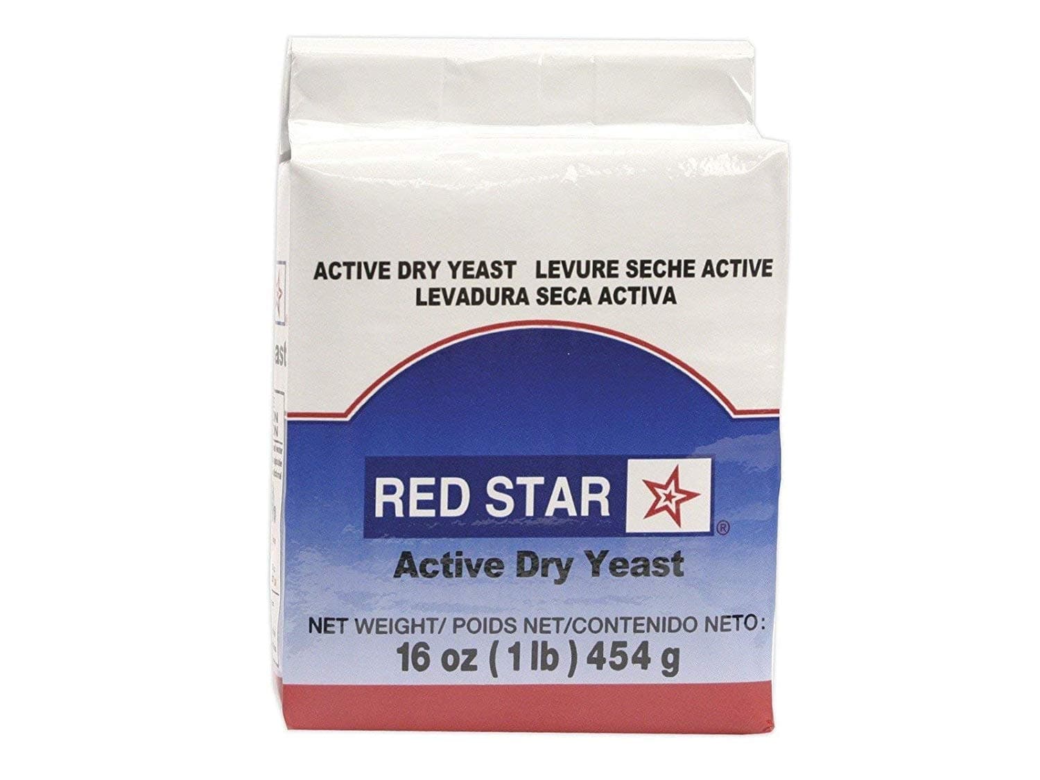 Red Star Active Dry Yeast 16 oz (1 pound) size - pack of 2