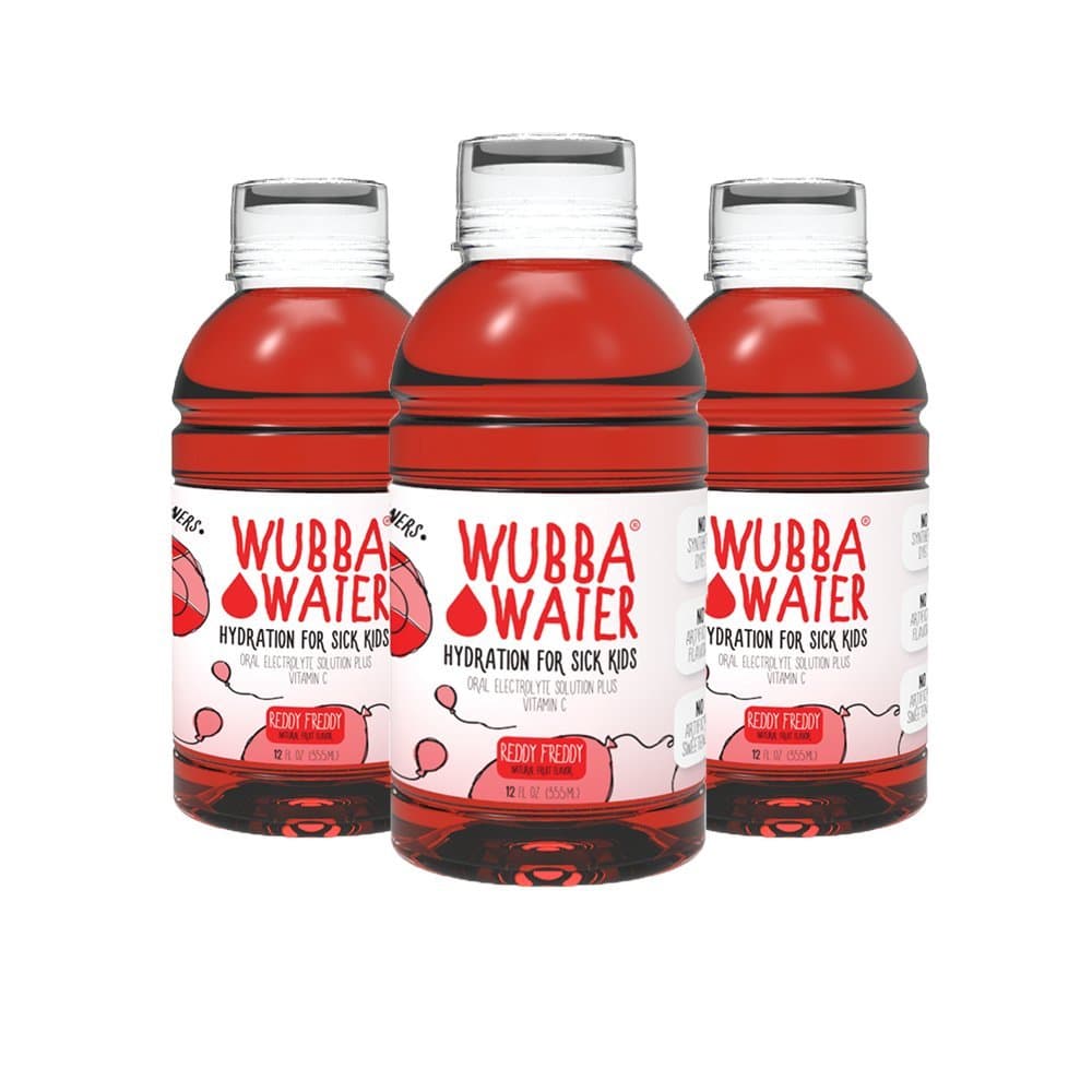 Wubba Water B01MS6YDCH Organic Electrolyte Solution, Hydration Drink, Fruit Punch (Reddy Freddy), 12 oz, 6 pack