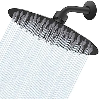 NearMoon Rain Shower Head, Ultra-Thin Design-Pressure Boosting, Awesome Some Experience, High Flow Stainless Steel Rainfall Head (8 Inch,Matte Black)