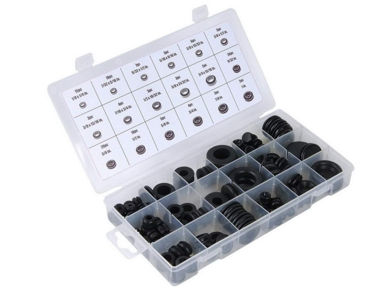 Rubber Grommet Assortment Set (125 Piece)