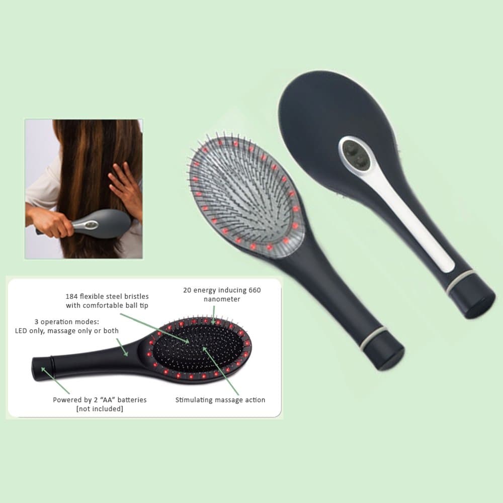 Light and Massage Therapy Hairbrush