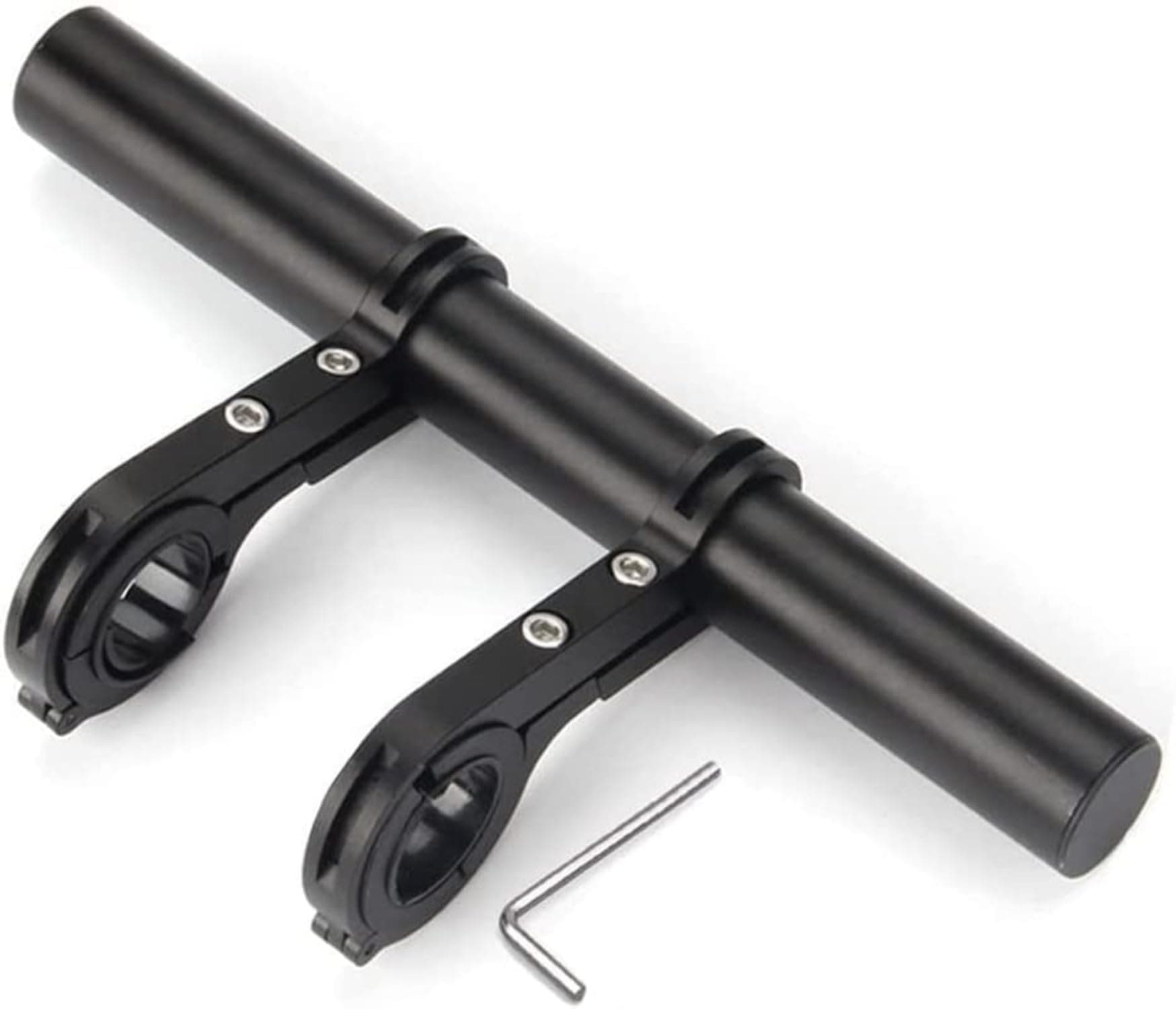 Skypearll Cycle Handle Bar Extender, Lightweight Durable Bicycle Handle Bar Extension Bracket For Holding Motorcycle E-bike Lamp Speedometer GPS Phone Mount Holder, Cycling Accessories | Black |