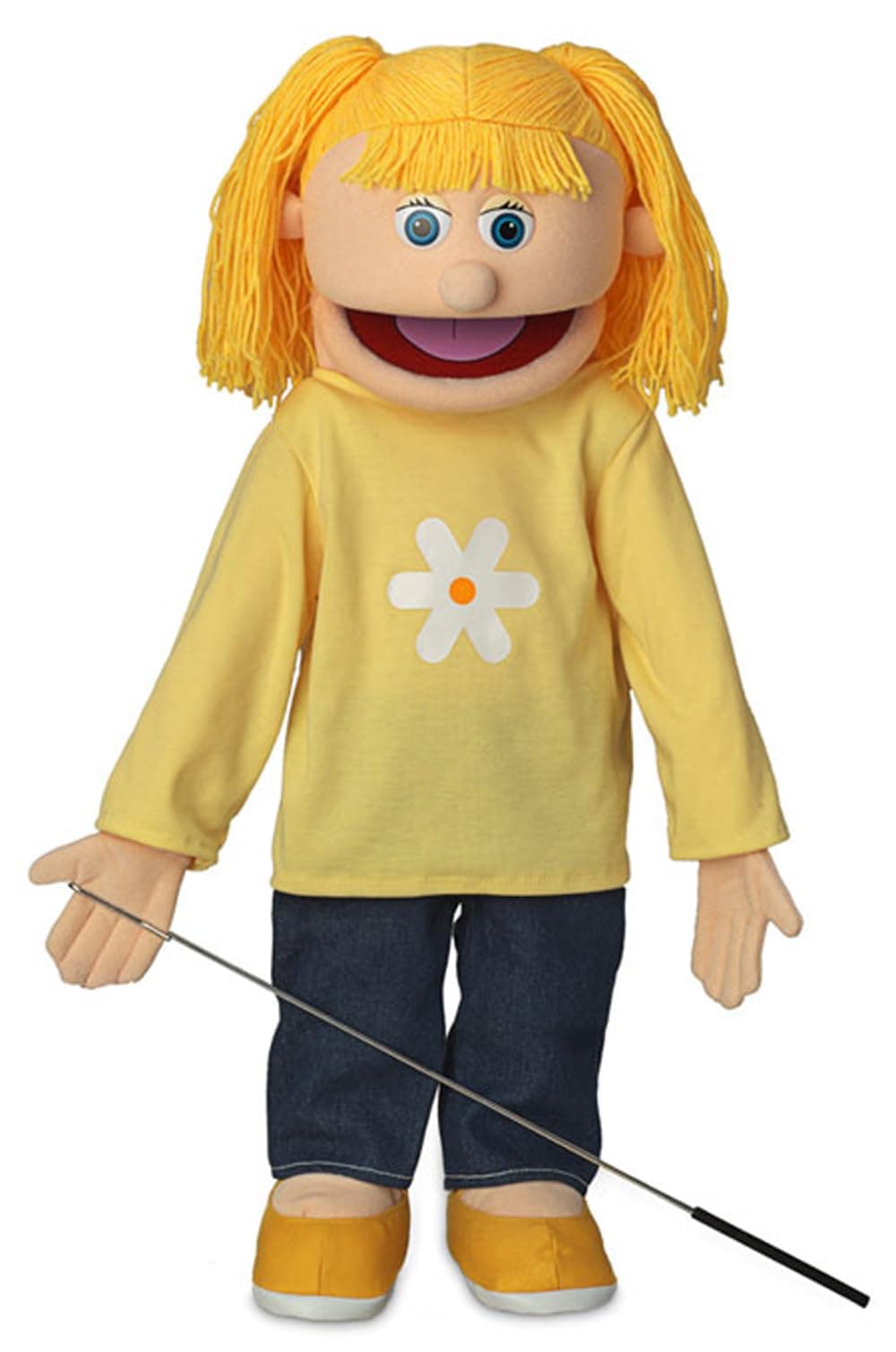 Katie -Ventriloquist Doll Style Puppet (Yellow, 25")