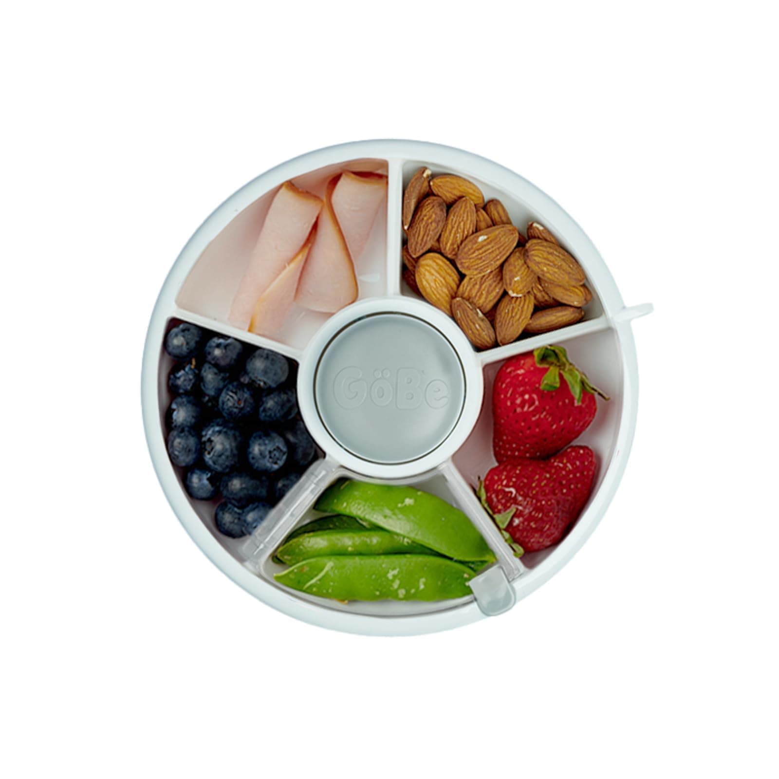 Kids Snack Spinner - Reusable Snack Container with 5 Compartment Dispenser and Lid | BPA and PVC Free | Dishwasher Safe | No Spill, Leakproof | for Toddlers, Babies, Home, Travel