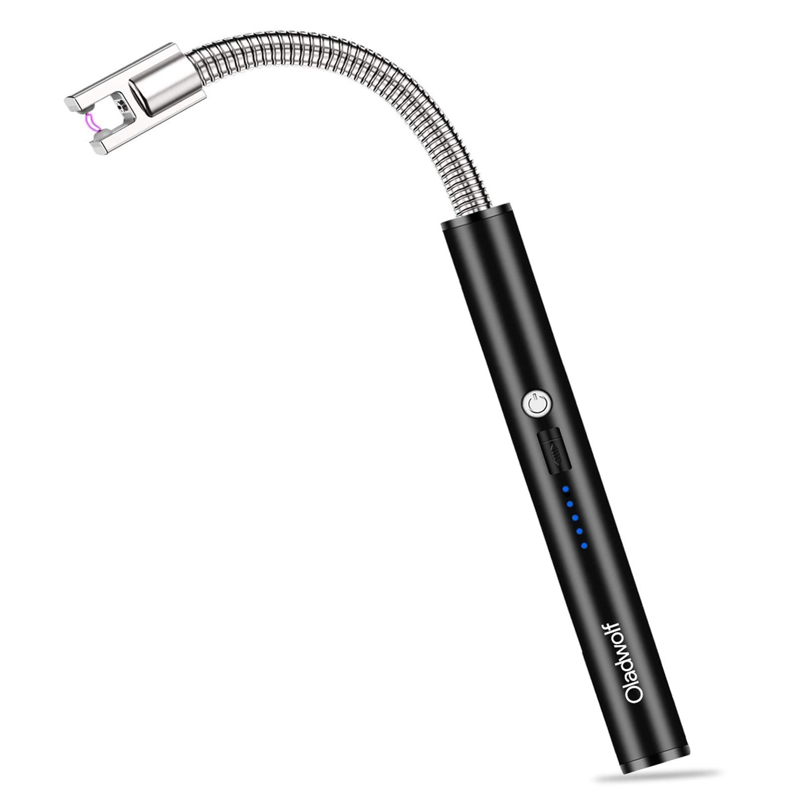 Candle Lighter, Rechargeable Electric USB Lighter with LED Battery Indicators, Upgraded Arc Flameless Long Lighters with Gift Box, Windproof Plasma Lighter for Candles, Gas Stove, BBQ, Oven