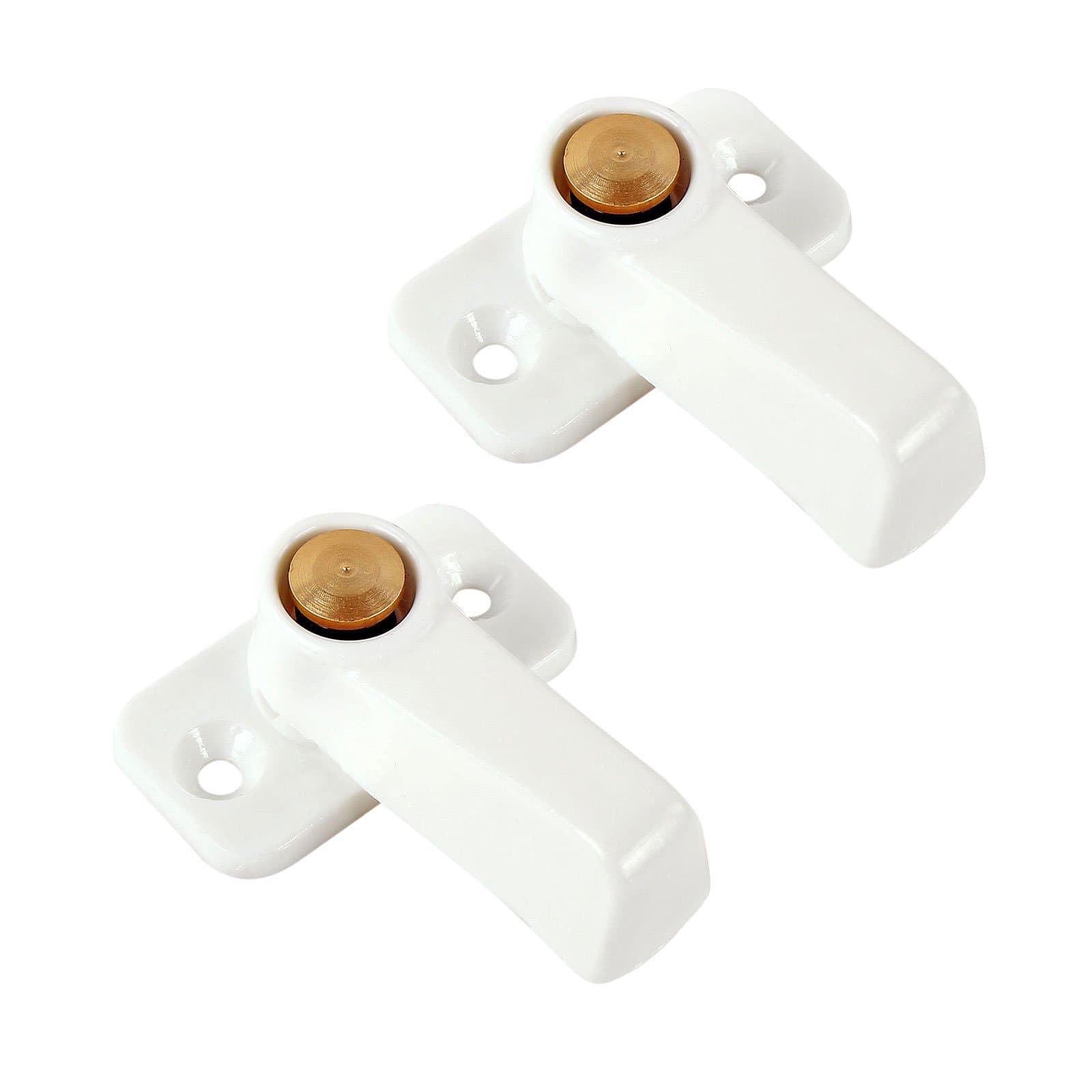 2 x Storage Door Lock, Twist Lock, White, Sash Lock, 3.5 mm Base Plate