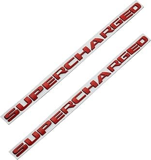 2X Supercharged Letter Emblem Metal Badges Nameplate Logo (Red)