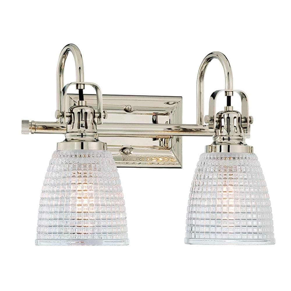 10223 Oakley 2-Light 2-Light Bathroom Vanity Light, Polished Nickel