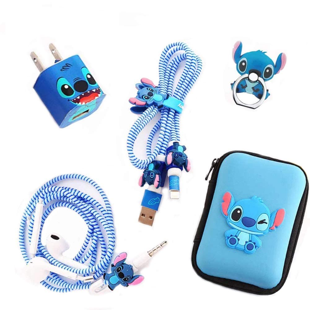 YZFDUI [2023 Upgrade Styles] DIY Protector Stitch Set,Data Cable USB Charger Data Line Earphone Wire Saver Protector Compatible for iPhone 7 8 Plus X iPad iPod iWatch Series (Stitch)