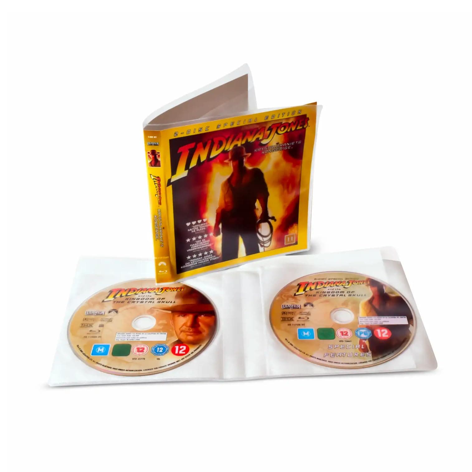 DJOIS by Tarifold - Protective Sleeve for Blu-Ray Disc Storage - 120 Micron Orange Peel Polypropylene - 50 Sleeves - 100 Unit Capacity - Durable - Made in Denmark