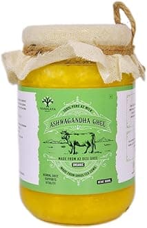Vanalaya Ashwagandha infused Desi Cow Ghee Mixed with Ashwagandha extract for Stress Relief | Rejuvenates Mind & Body -500ml