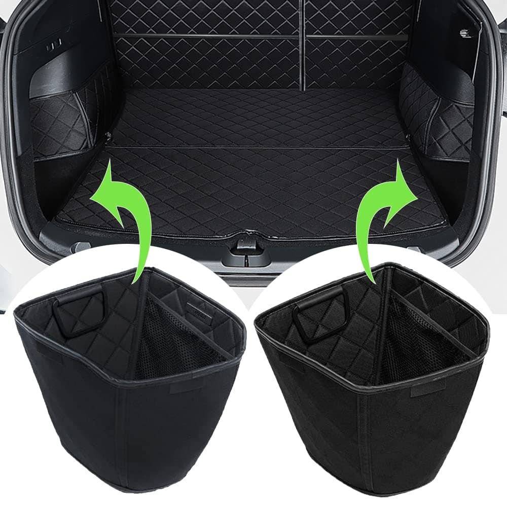 EVAUTO Tesla Model Y Trunk Boot Storage Organizer Left And Right Trunk Pockets 2022 2021 2020 Accessories-2 Pack