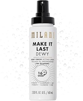 Milani Setting Spray + Primer, Make It Last Dewy - Dewy Finish Moisturizing Formula for Glow on the Go, Setting Spray for Makeup and Face Primer, Prime + Set + Hydrate, 2.03 Fl. Oz