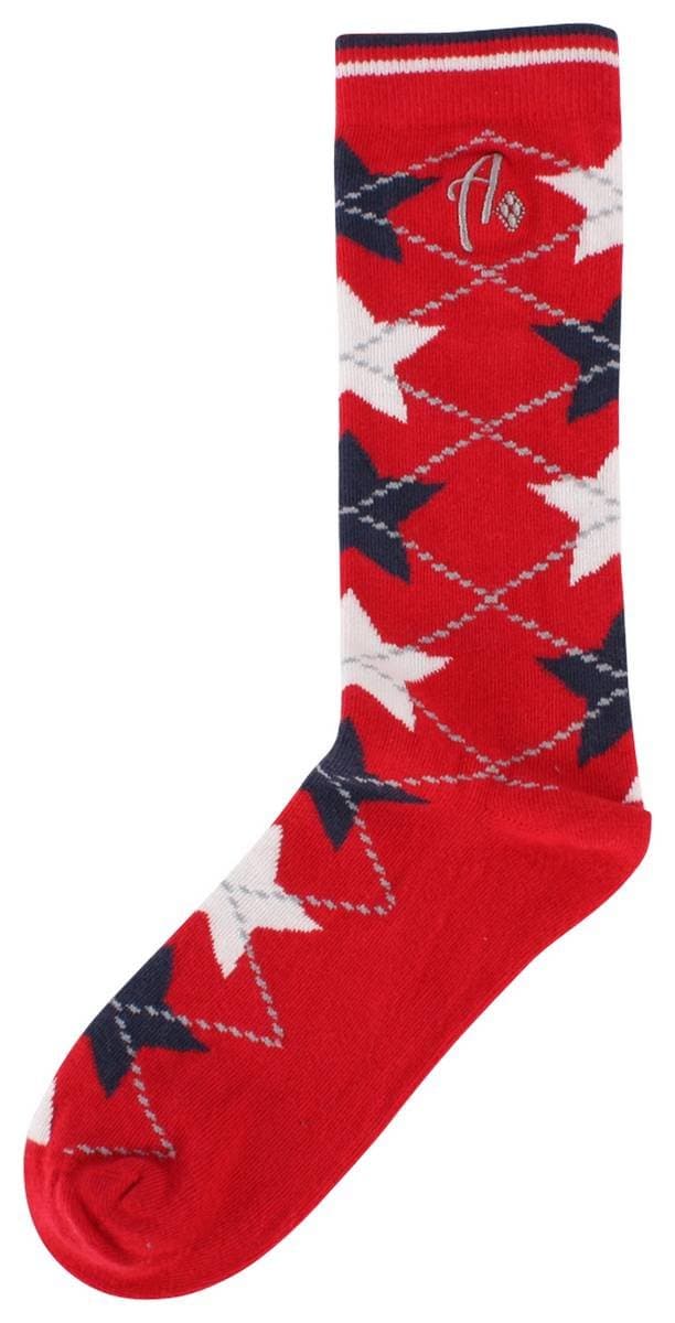 Argoz Unisex Luxe Maverick Socks - Red/Navy/White - Medium