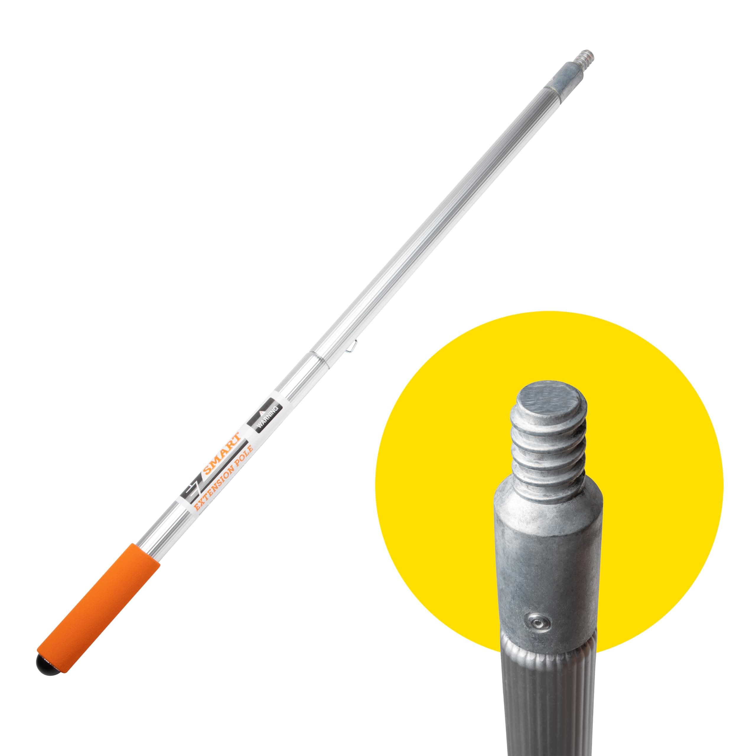 EZ Smart 21ft+ Extension Pole – Extendable Pole Reaches 1 to 16ft, Expandable with Add-a-Pole – Compact, Lightweight, and Durable – Fits Cleaning, Painting, Dusting & Fruit Picker Attachments