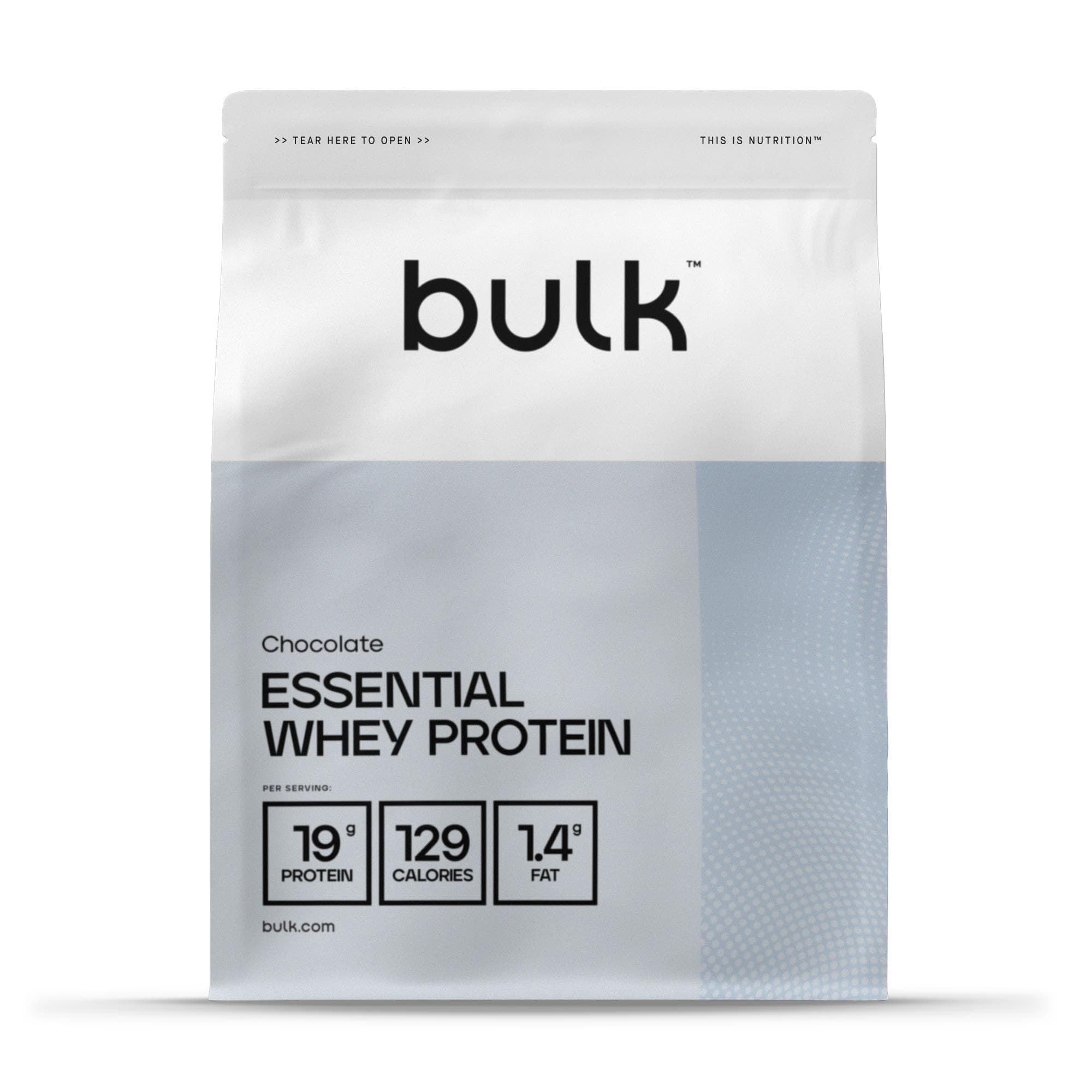 Bulk Essential Whey Protein Powder | Chocolate | 21g Protein per Serving | 9g Essential Amino Acids (EAA) | Supports Muscle Growth | Smooth Mixing | Vegetarian | Natural Flavours | 500g