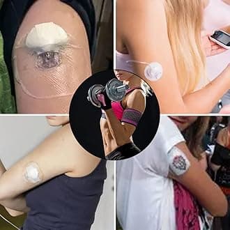 Diabetes Arm Band for Insulin Pod Monitoring Systems - Omnipod Dexcom Protects Insulin Pod - Washable and Reusable Replace Adhesive Patches Tape (XXXL, Purple)