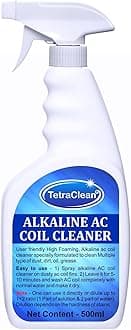 Tetraclean Air Conditioner Coil Cleaner | High Foam Alkaline Based AC Coil Cleaner | Instant AC Coil Cleaning Agent Clean Exterior & Interior Highly Dusty AC Coil | For Home & Commercial Use, 500 ml