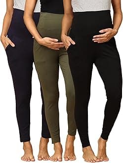 The Mom StoreComfy Maternity Leggings | Comfortable | Soft | Pre and Post Pregnancy | Comfort Stretch Pregnancy Leggings for Women