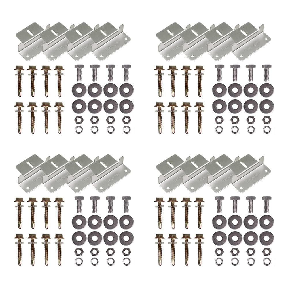 Renogy Solar Panel Z Holder for Mounting Solar Panel Roof Mount Z Bracket with Nuts and Screws for Motorhome, Boat, Roof, Wall and Other Off-Gird Roof Installation…