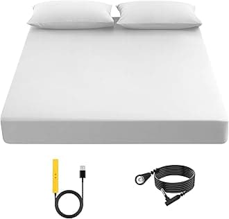 Grounding Sheet, 90% Organic Cotton + 10% Pure Silver Organic Fitted Grounded Sheet for Improved Sleep, Connected Earth Energy - Healthy Sleep Therapy (White, (60.2 * 80 * 15.5inch))
