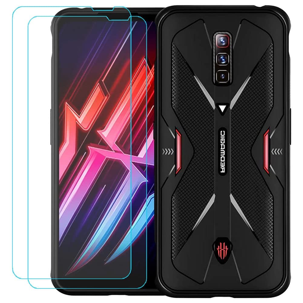 S YTALAND Case for Red Magic 6/6 Pro/6S Pro, Bumper Defender Protective Phone Cover with 2 x Tempered Glass Screen Protector (Black)