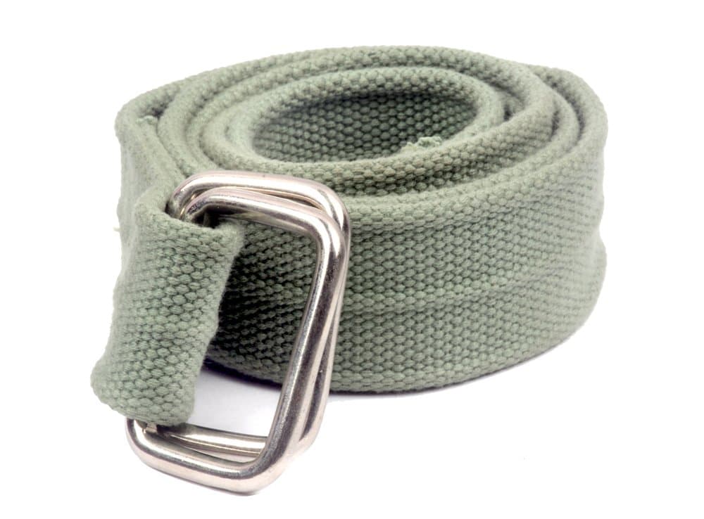 Canvas Web Belt Rectangle Buckle 1.5" Wide with Solid Color