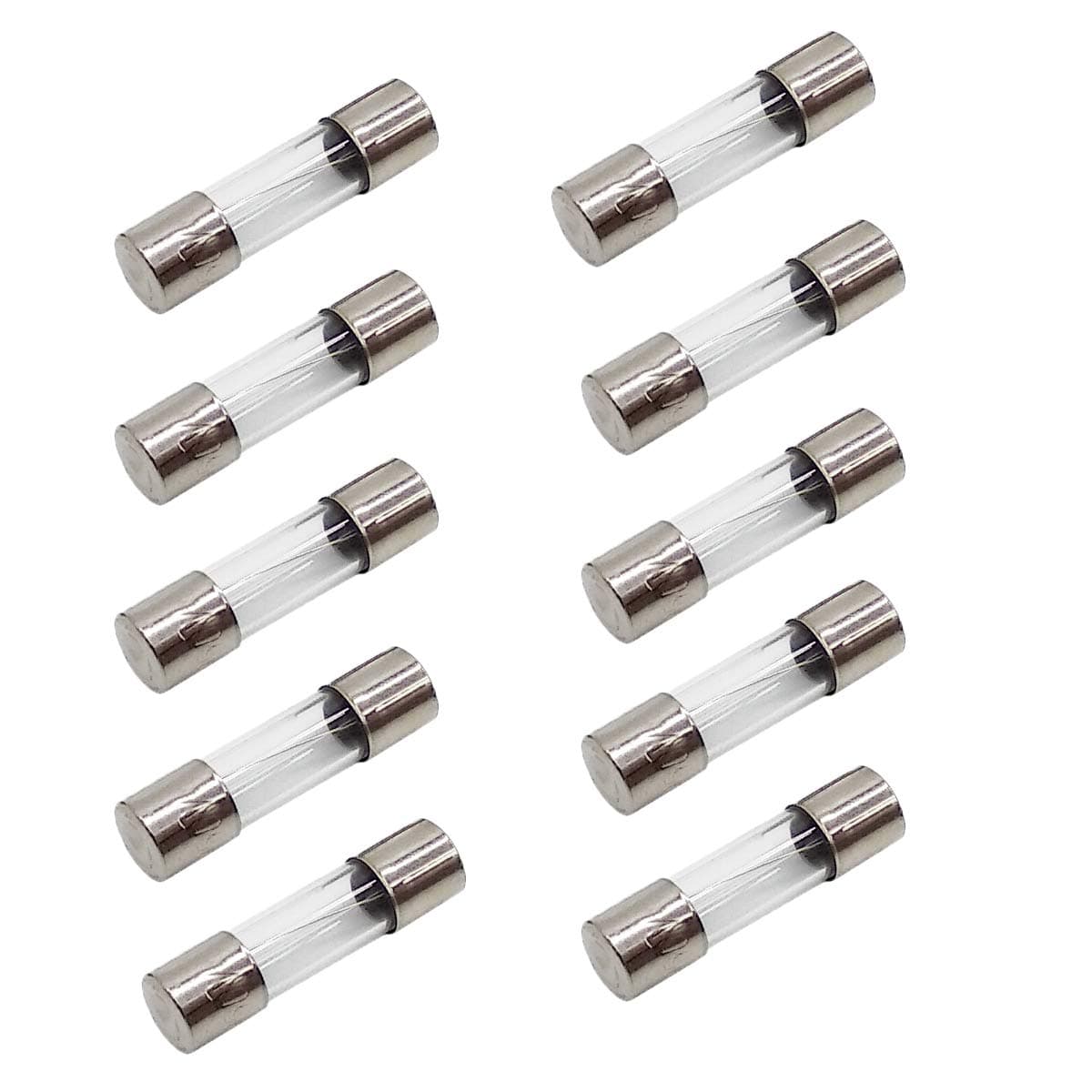 10Pcs 2A Fast Blow Fuse 2 Amp Fast Acting Quick Blow Fuse F2AL 250V Glass Fuse 5x20mm