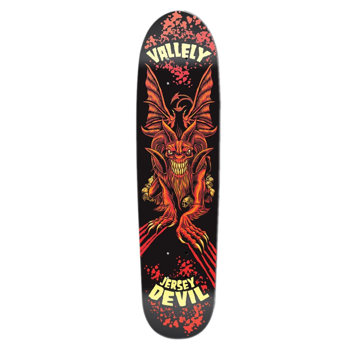 Mike Vallely Jersey Devil Skateboard Deck, 8.375 x 31.5-Inch, Red