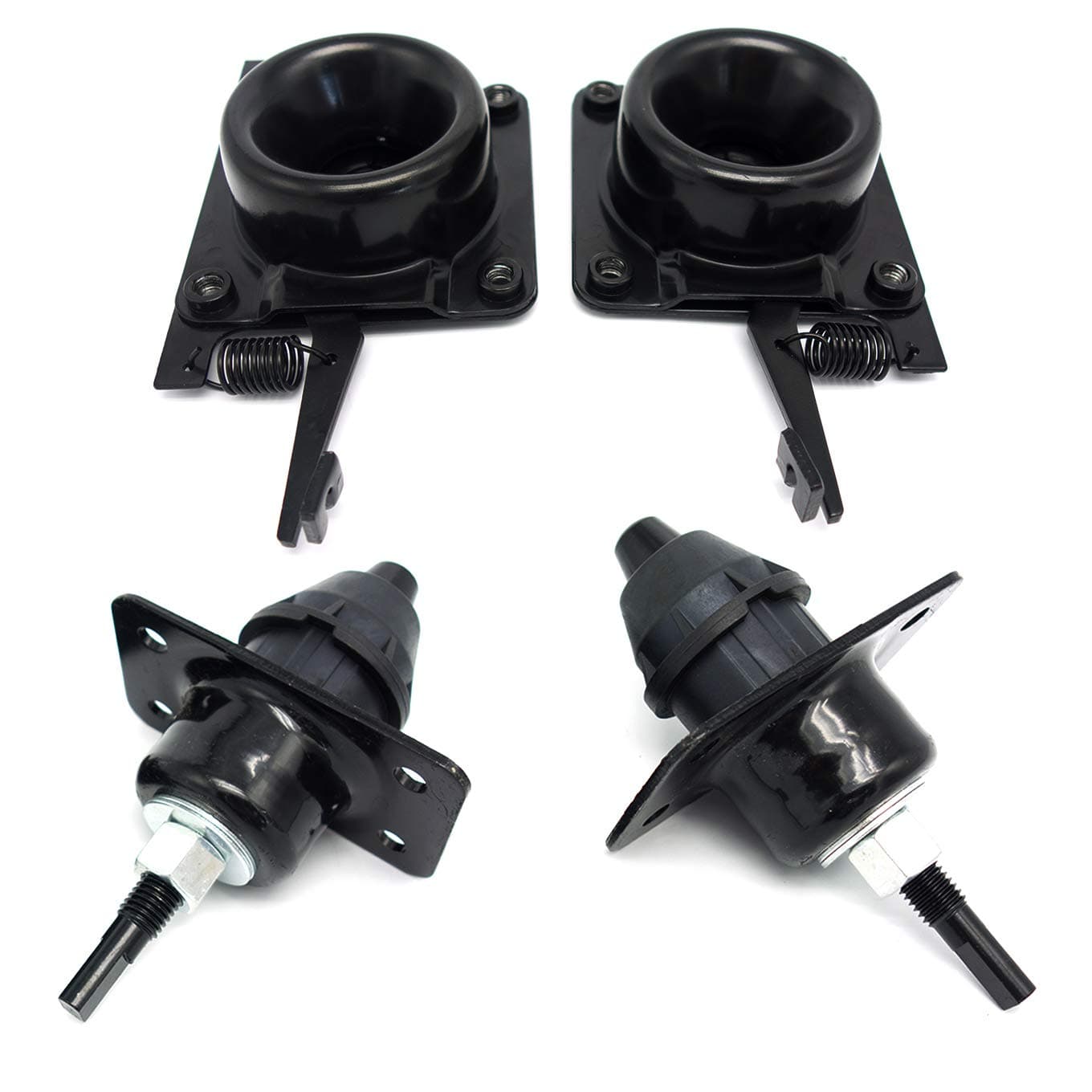 Hood Release SET (4 PCS) Upper & Lower Latches, Fit for Volvo Truck VN VNL(#20498998) (#20565619) (#8074938) Black
