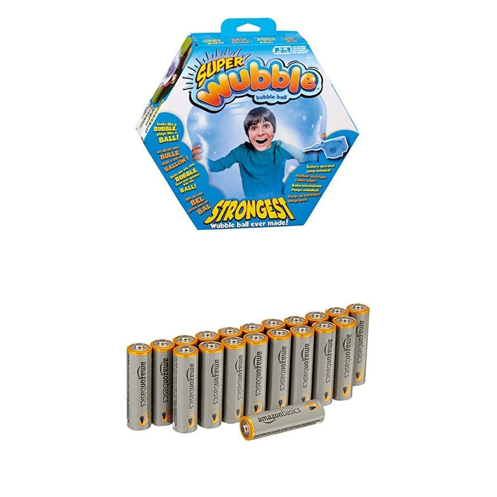 Wubble Super NS20169.4300 with Pump Blue with Amazon Basics Batteries