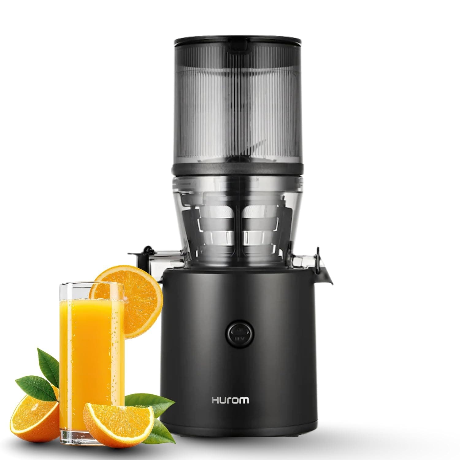 H320 Cold Press Juicer Machine, Easy to Clean Masticating Slow Juicer, Coarse Strainers, Self-Feeding, Hands Free, Family Size, Quiet Motor, Easy Assembly (Black)